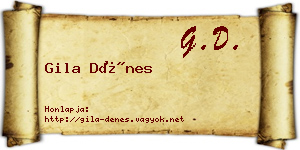 Gila Dénes névjegykártya